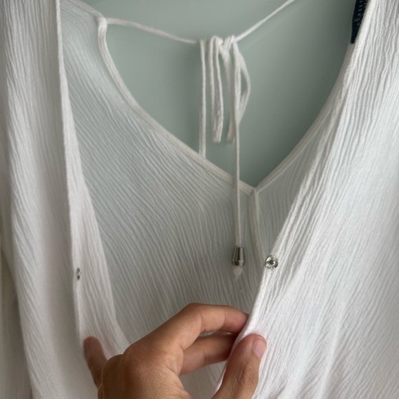 White floral lace crop blouse - Picture 4 of 4